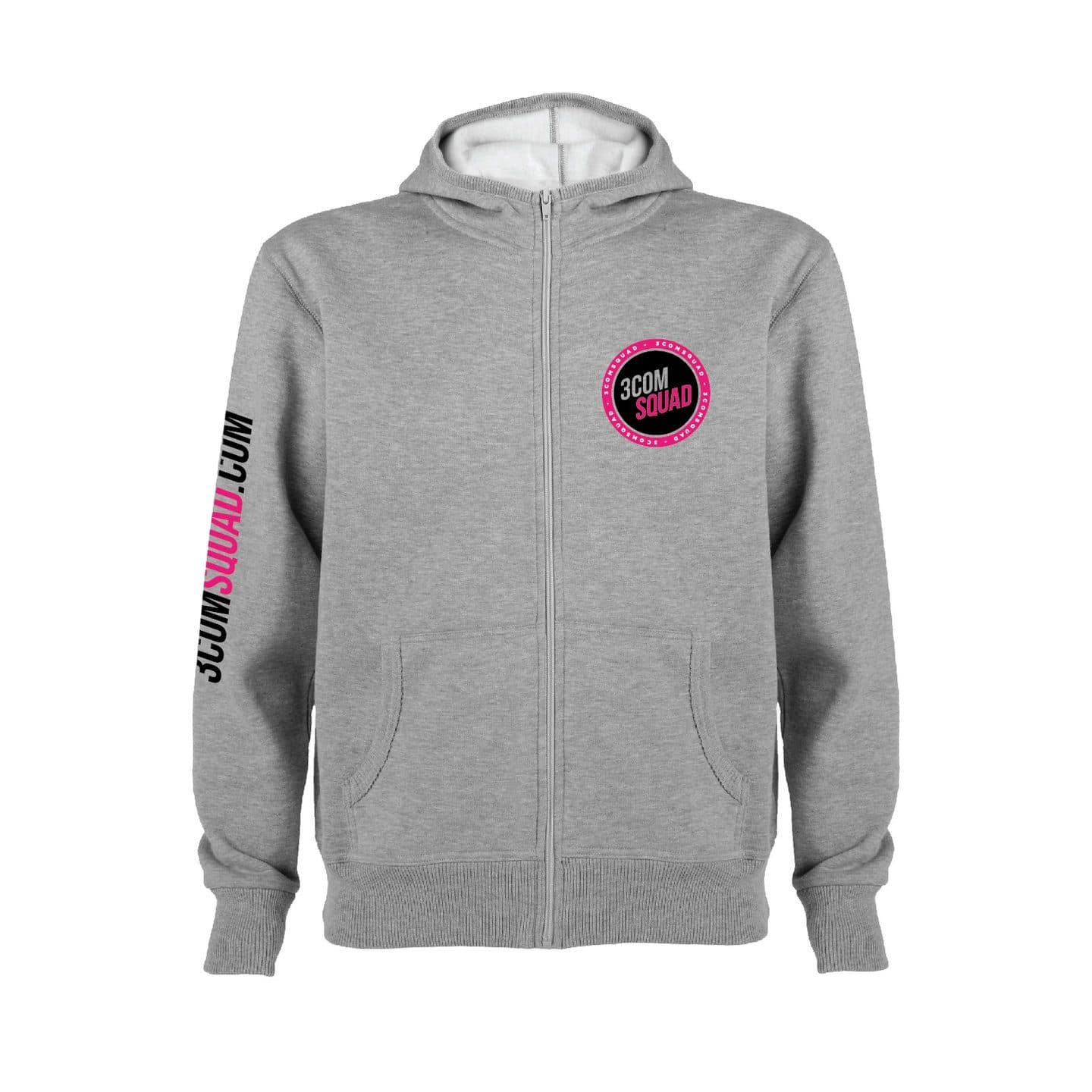 Sudadera Capucha Gris 3COM Squad