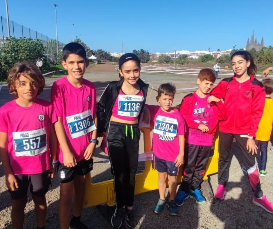 Éxitos y promesas en la primera jornada de campo a través en Arucas
